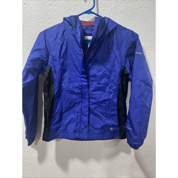 Columbia Windbreaker Sports Wear Jacket Size 10/12 Girls Blue - Picture 2 of 16